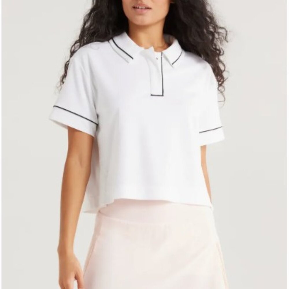 NWT - Recess Pickleball X Zella The Maggie Polo in White - Size Large